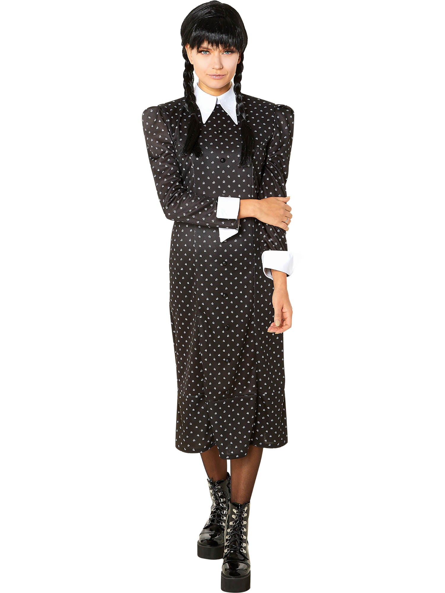 Kostium dla dorosłych - sukienka Wednesday Addams