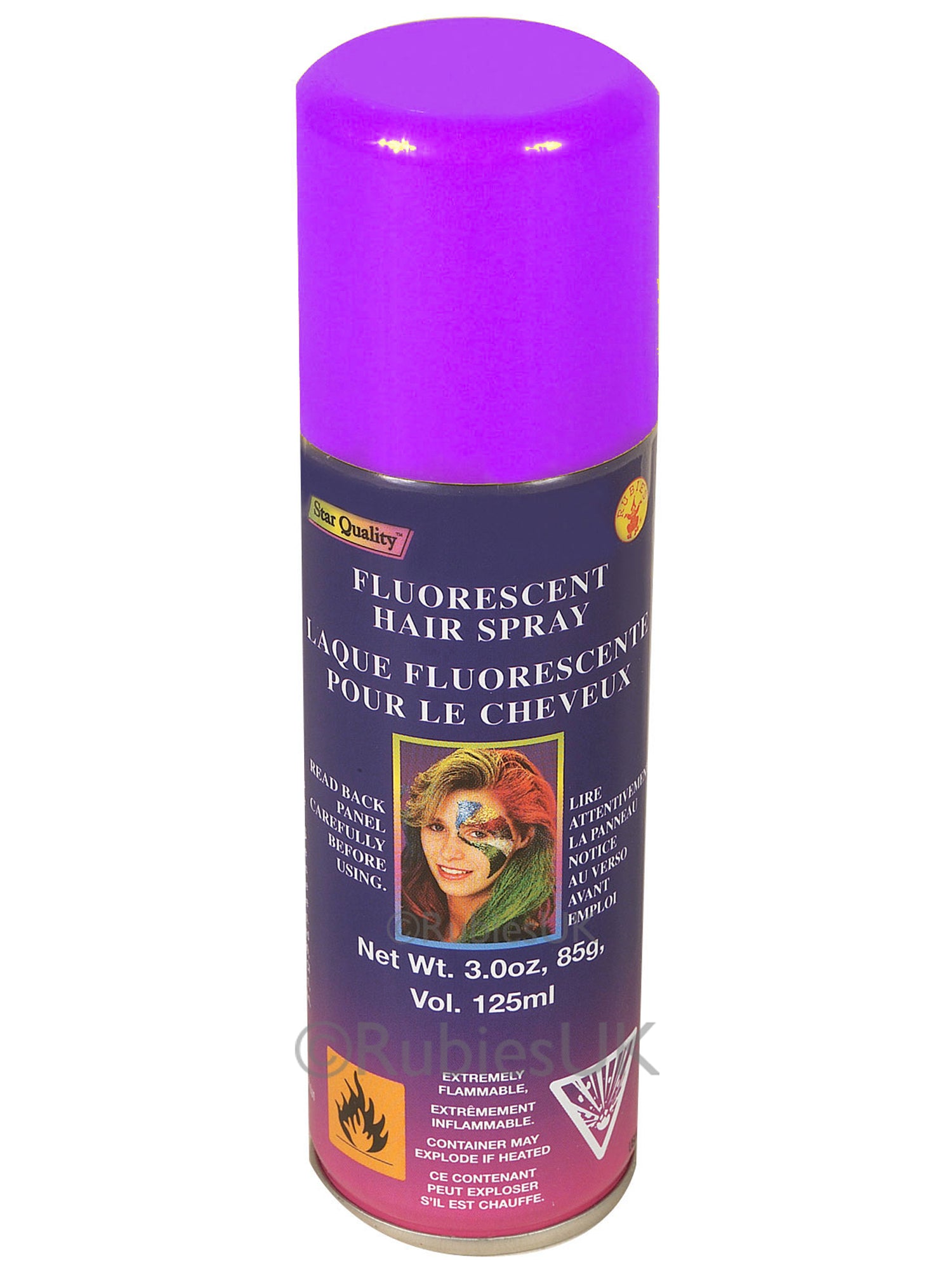 Fioletowa fluorescencyjna farba do włosów w sprayu