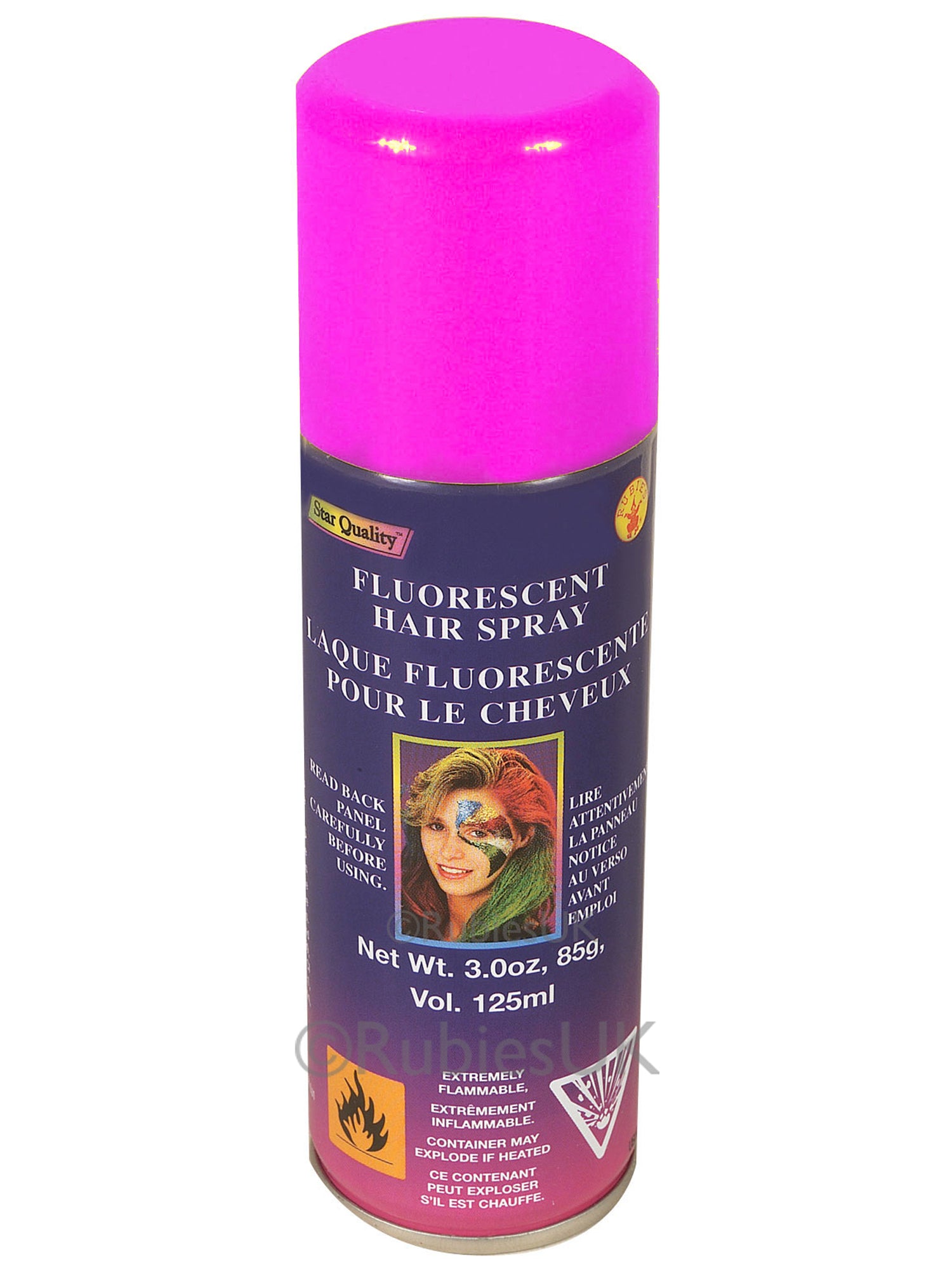 Różowa Fluorescencyjna farba do Włosów w sprayu