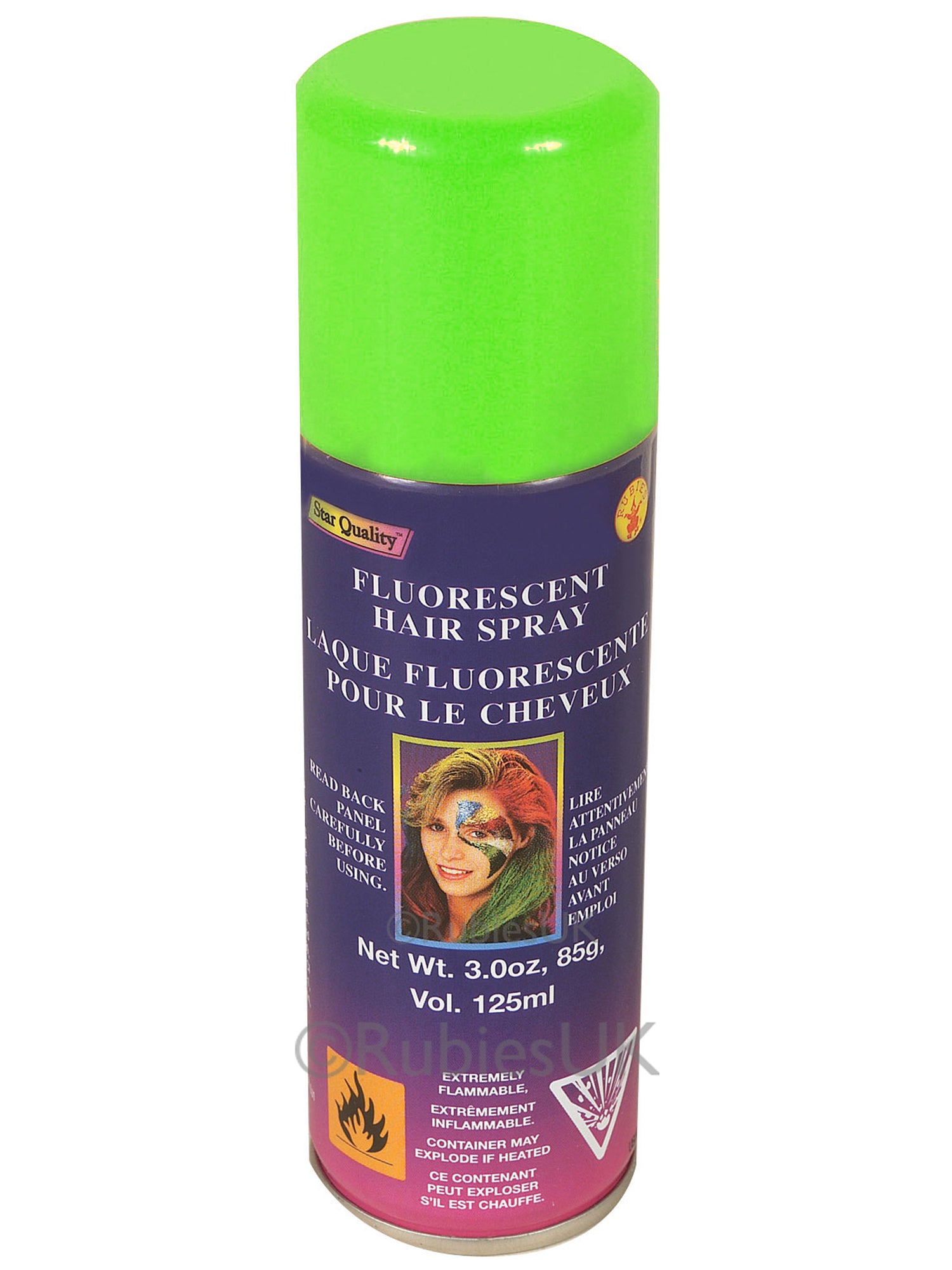 Zielona Fluorescencyjna farba do Włosów w sprayu