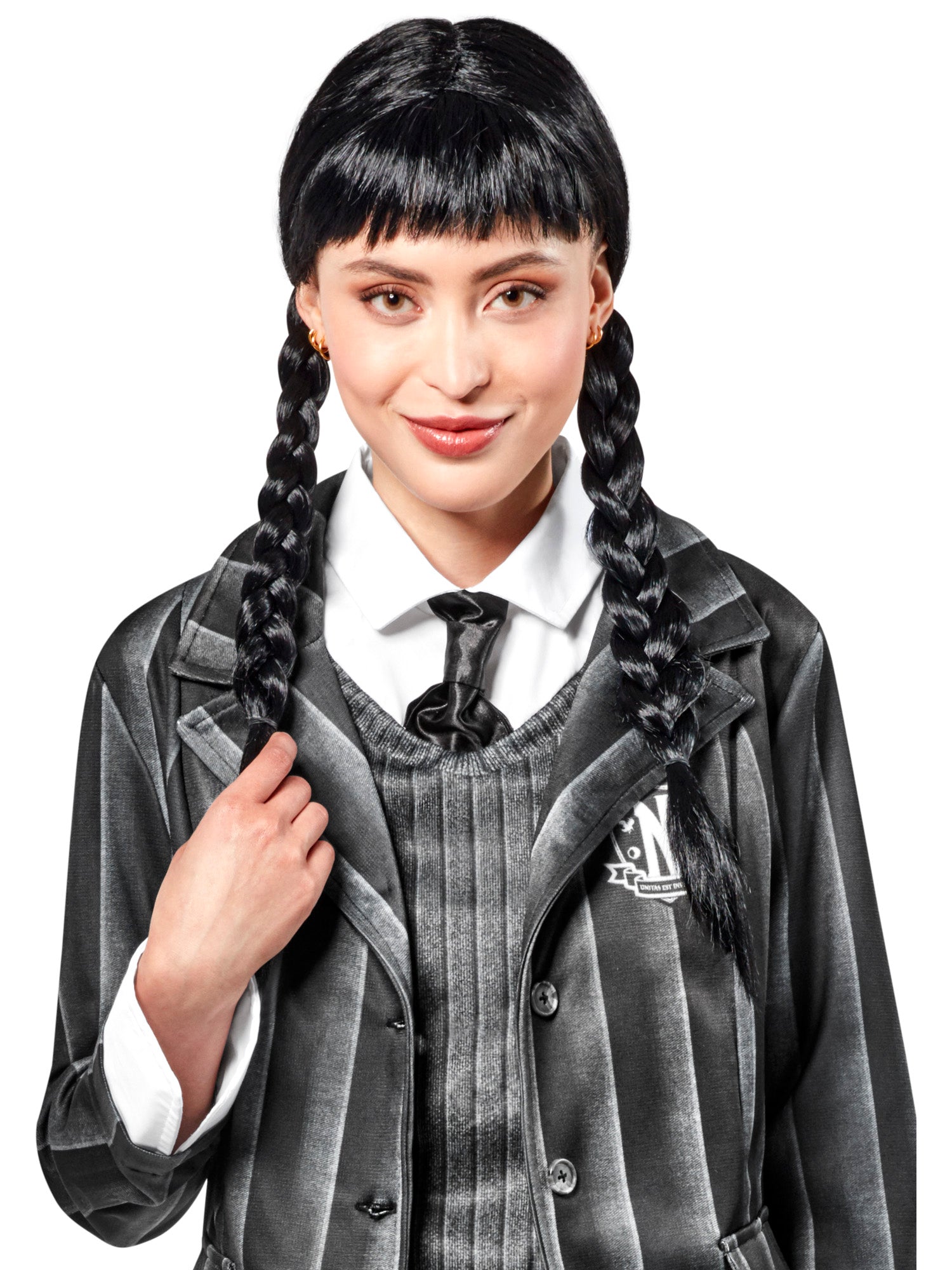 Peruka dla dorosłych Wednesday Addams