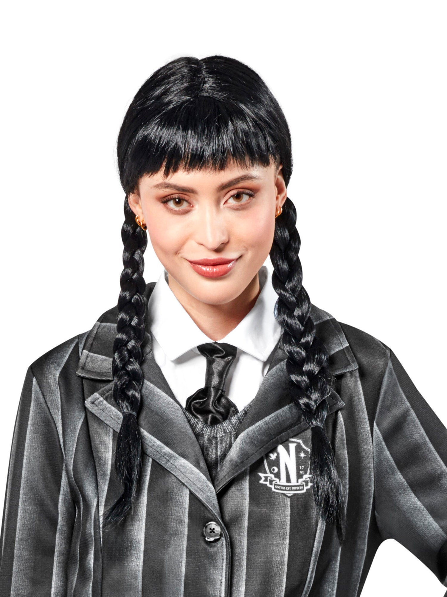 Peruka dla dorosłych Wednesday Addams