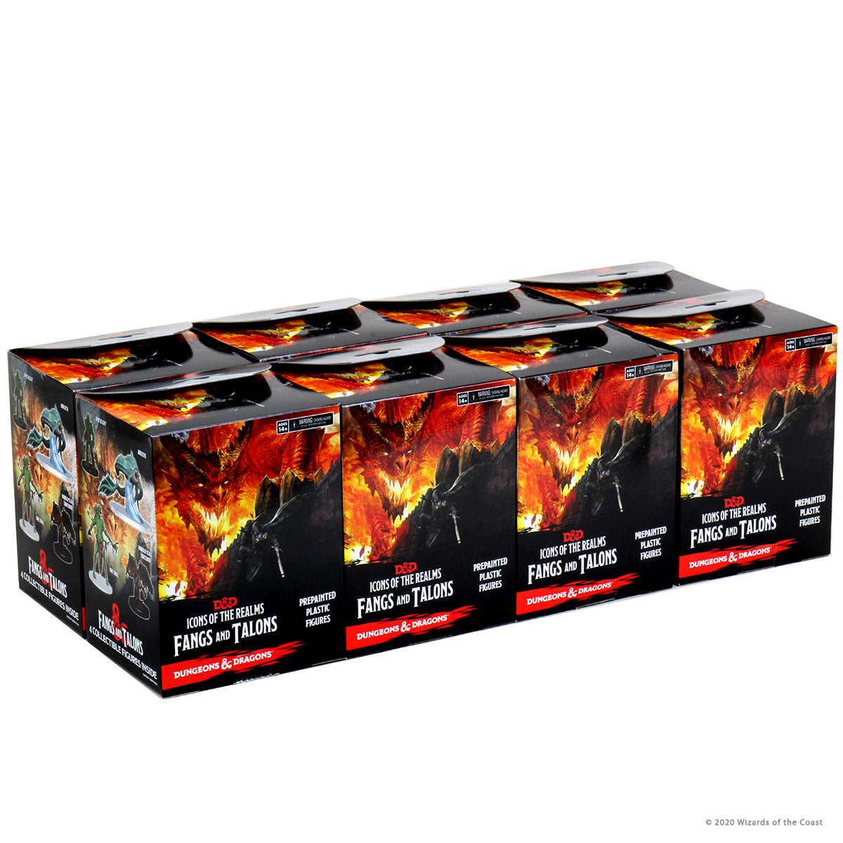 D&D Icons of the Realms: Fangs and Talons 8 szt. Booster Brick (Zestaw 15)