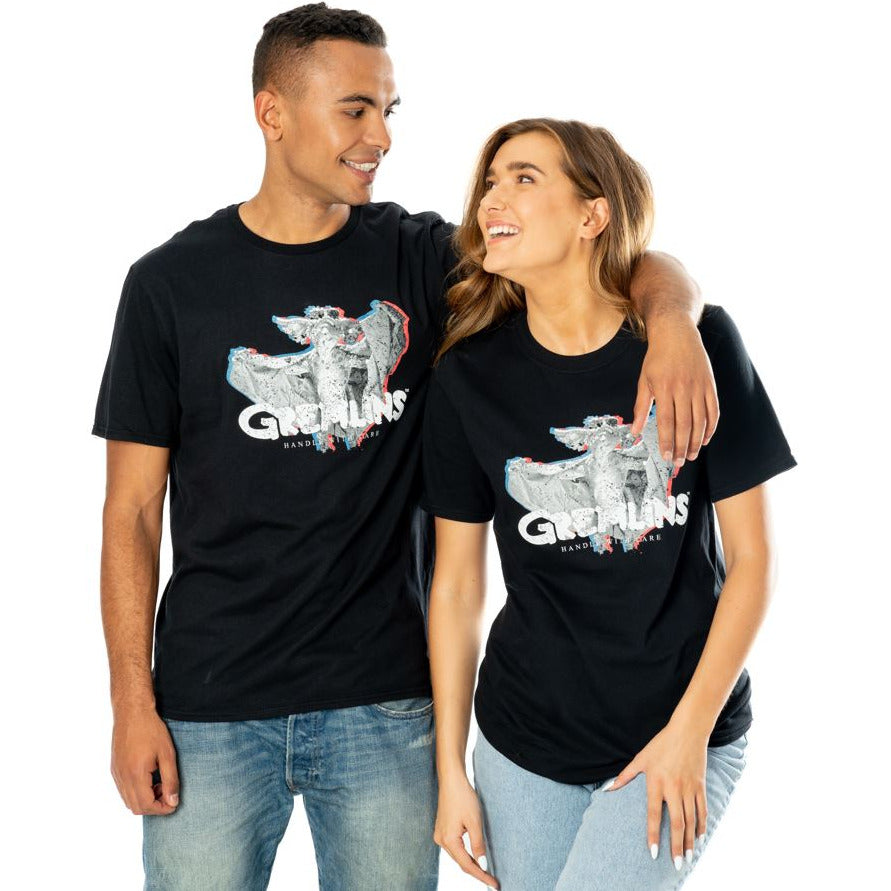 Koszulka unisex dla dorosłych Gremliny czarna