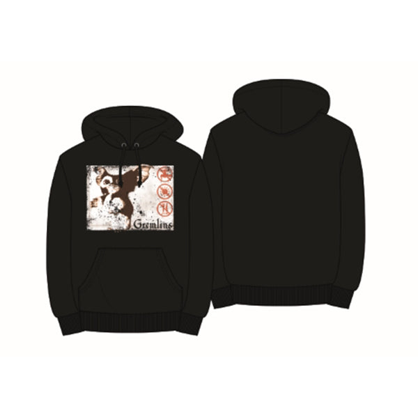 Bluza z kapturem dla dorosłych unisex z motywem Gizmo z filmu "Gremliny", czarna