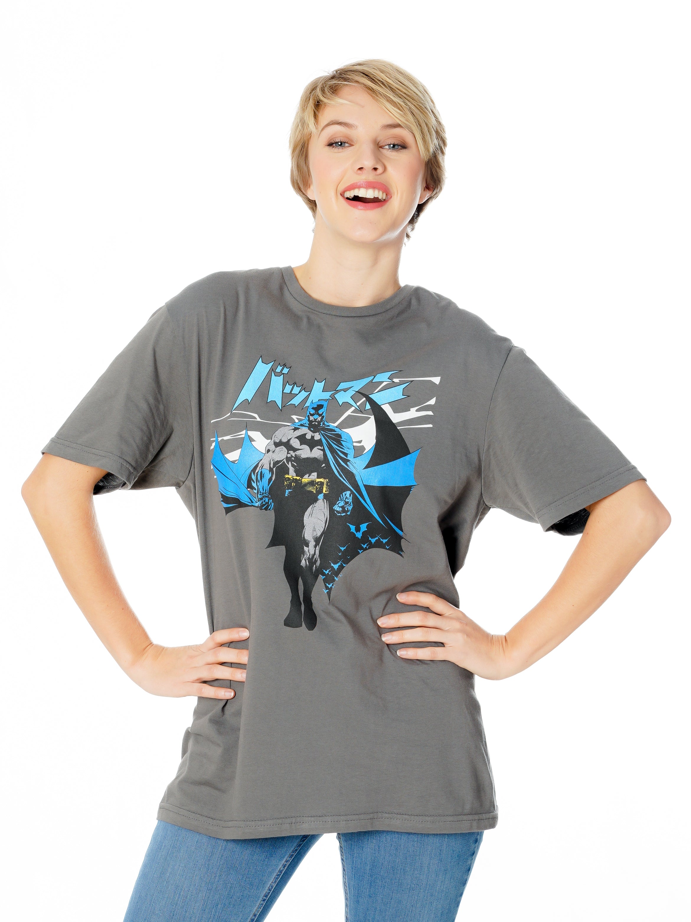 Koszulka z mangą Batmana i peleryną