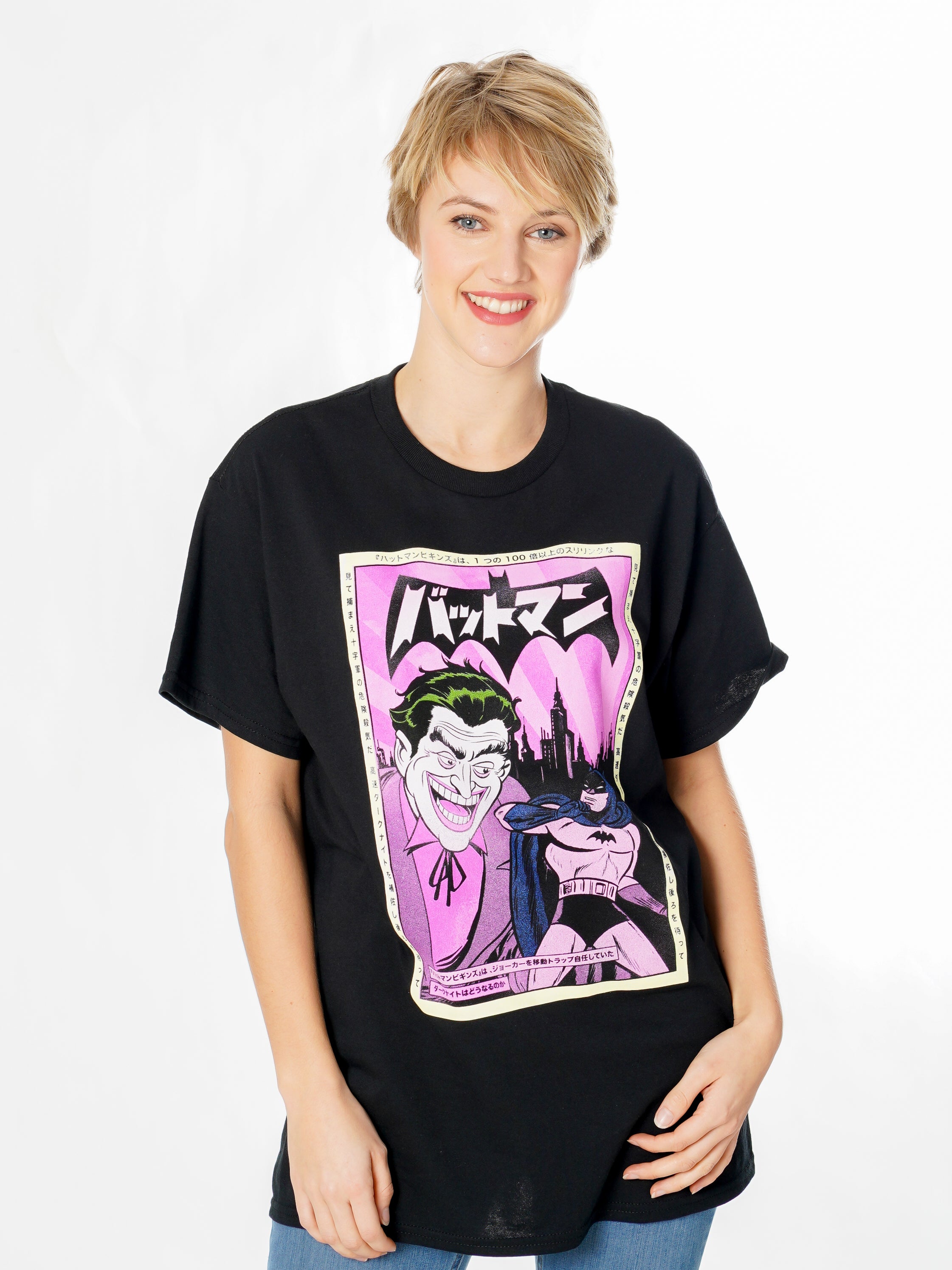 Koszulka z plakatem anime Batman i Joker