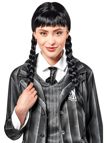 Peruka dla dorosłych Wednesday Addams
