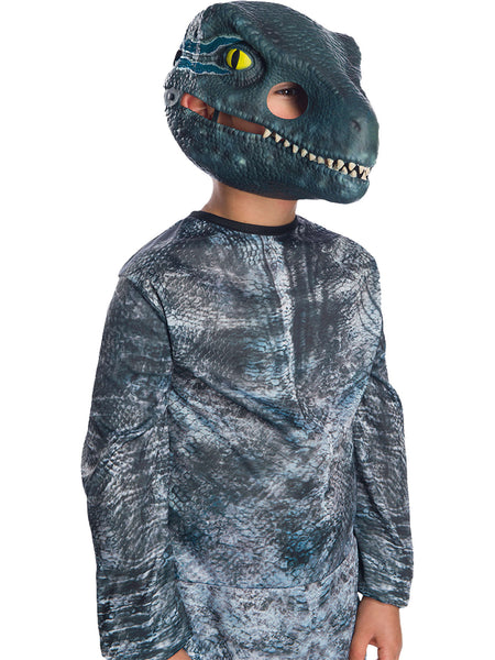 Maska Welociraptor Niebieski z ruchomymi szczękami