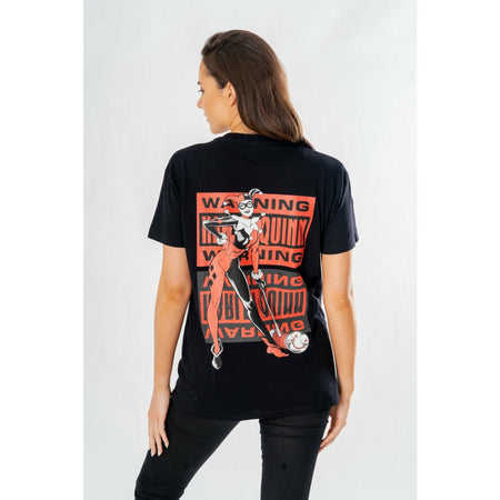 Koszulka Harley Quinn, czarna, przód i tył