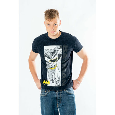 Koszulka z komiksowym Batmanem w stylu acid wash